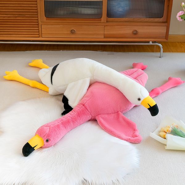 Nuovo prodotto Simulazione di prodotti Flamingo bambola peluche giocattolo cuscino per bambolo grande bambola di stoffa comfort slmow sleep sleep wholesale all'ingrosso