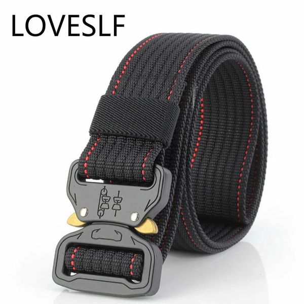 LovesLF Tactical Belt Military Nylon Männer Armee Stil Automatische Metallschnalle Cinturon -Qualität Swat Taillengurt Jagd 240326