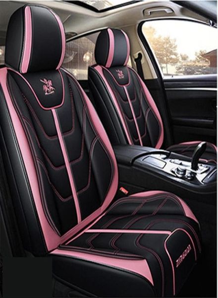 Universal Fit Car Interior Accessoires Sitzabdeckungen für Limousinen PU Leder Adjuatable Fünf Sitze Volles Surround -Surge -Sitzabdeckung für 1702159