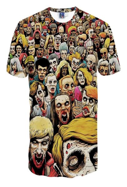 Camiseta new the walking mort homem camisetas skull zumbis de alta qualidade camisetas com manga curta Summer1108421