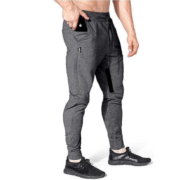 Homens esportam calças de moletom correndo calças de fitness rastrear calças slim fit