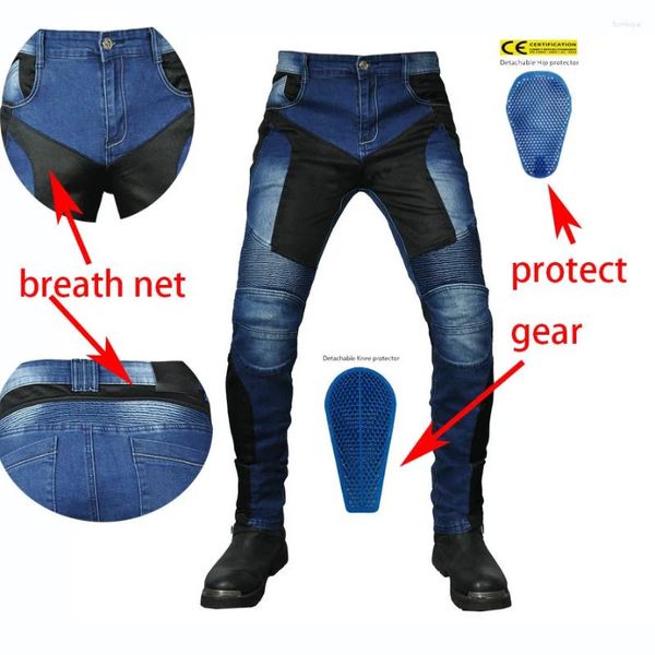 Abbigliamento motociclistico 2024 PK719 Modello di upgrade jeans estate con attrezzatura di cecertificazione a rete traspirante