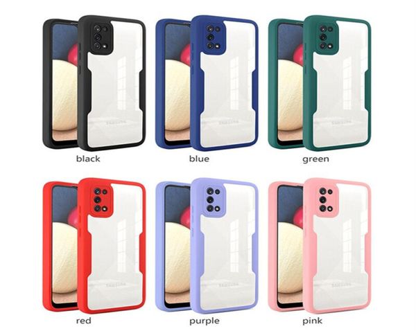 360 Case di telefono a copertina completa per iPhone 11 12 13 Pro Max Mini XS XR X 7 8Plus SE2020 Samsung a prova di shock anteriore soft -shock shockback.