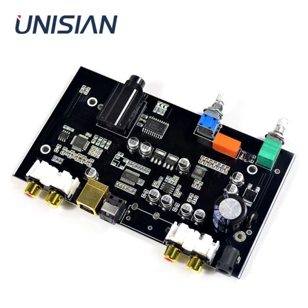 Turntables Unisian Fiber Optical Audio Decoding Board USB -Glasfasermusik -Decodermodul MP3 DAC DC12V für Verstärker