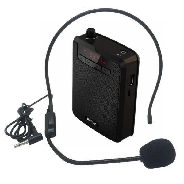 Armazém de gabinetes amplificador de voz portátil poderoso com o som recarregável de som da bateria para guia de turismo, suporte para professores TF Card Speaker