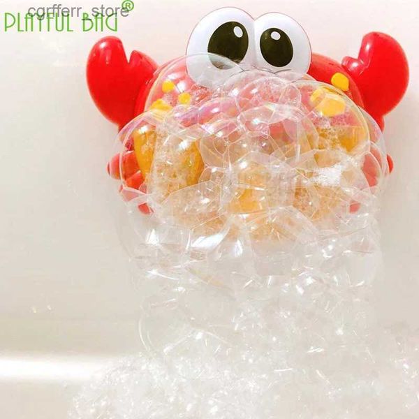 Baby Badspielzeug Crab Bubble Badezimmer Spielzeug Musikschaummaschine machen Kinder nicht mehr satt mit Badebadezeit interessantere E01 L48