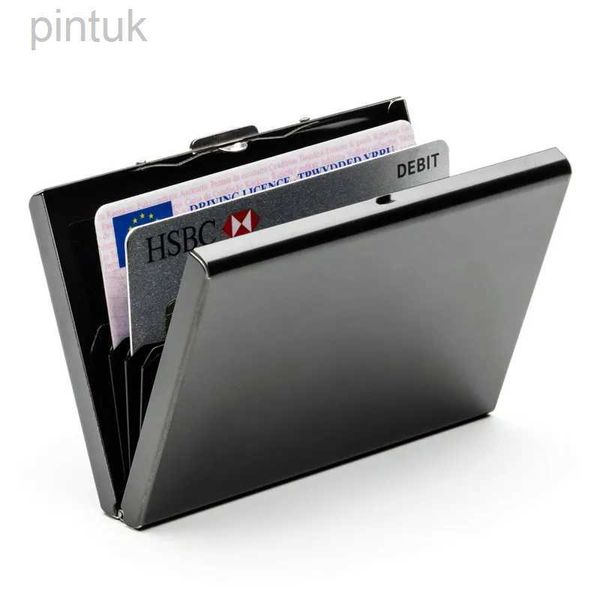 Money Clips High Qualitid Mens Credit Card Holder Automatic Card Sets Business Card Set Sets Holder 240408