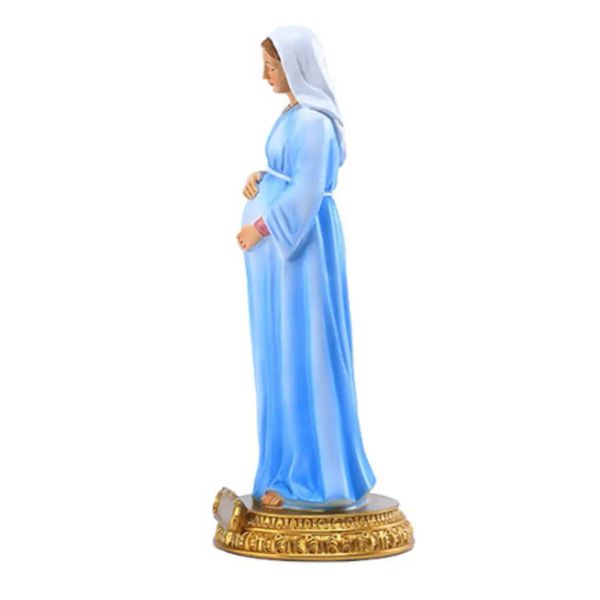 Sculture Vergine incinta Maria Scultura di resina religiosa cattolica Crafts Virgin Mary Gravidancy Ornaments Statues for Garden Home