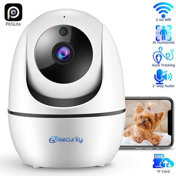 Камеры камеры/наклона камера безопасности Wi -Fi для Baby Monitor FHD 1080p Dog Camera Camera Detection Detection Auto Tracking 2way Audio Baby Camera