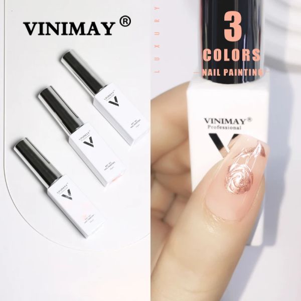 Kits Vinimay Professional Metal Gold Sier Pintura de unhas Gel Polish de preto Mergulhe fora UV Gel Polish Nail Art Gel Varnish Lacque Prime Prime