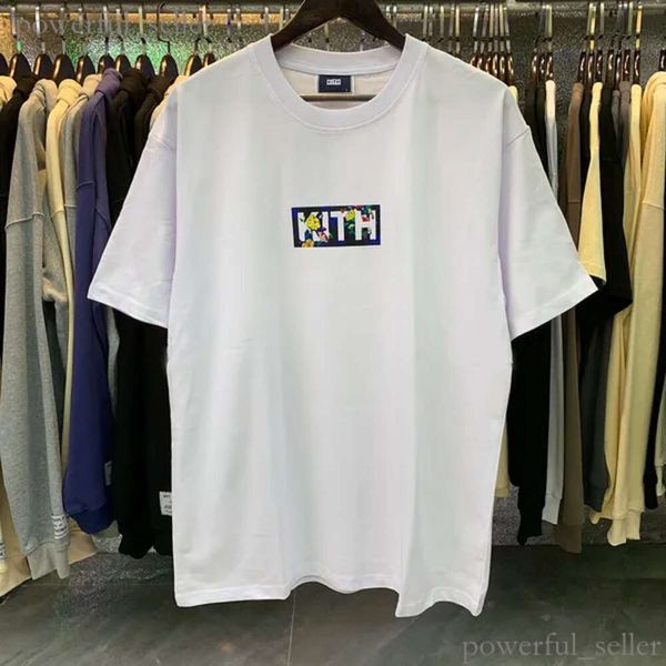 T-shirt di New Kith da uomo Tokyo Shibuya Box Shirt Men Donne Street View Chirts Tops Tops Over Over Over Over Over Overtized Athleisure Logo UTSS Tees Euro Size 599