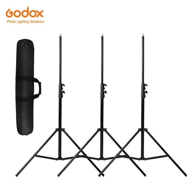 Aksesuarlar Godox 3pcs 280cm 2.8m 9ft Pro Ağır Dereceli Işık Standı Stüdyo Speedlite Flash DE300 DE400 SK400 için 100 cm taşıma çantası