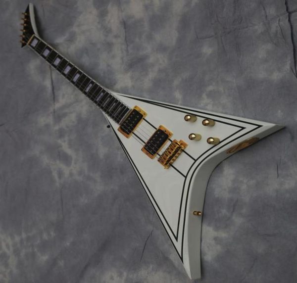 Guitarra de qualidade Randy Rhoads vsolid Body White Colors01233817603