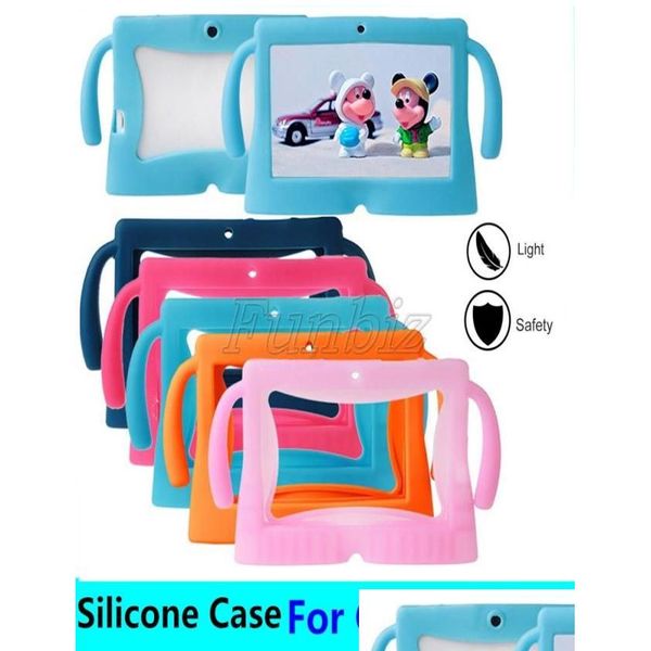 Tablet -PC -Koffer Taschen Fall 7inch Kids Sile Gel Schutzrücker für 7 Zoll Android Q88 Yuntab A235358610 Drop -Liefercomputer Netw Ott2f