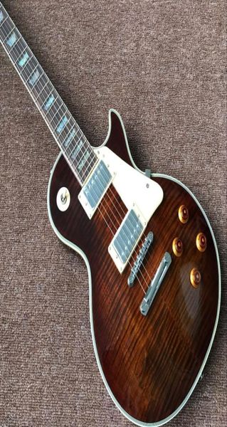 ShopStandard Custom 1959 R9 Tiger Flame Padrão Padrão de guitarra de guitarra de guitarra Gitaarrosewood Fingerboard Guitarra1088662