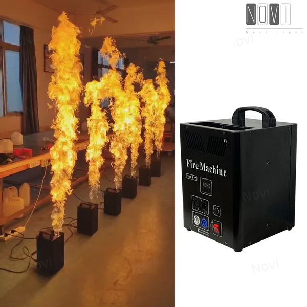 Zwei Köpfe Spray Jet Flame Thrower Real Fire Machine mit DMX512 Manuell Steuerung für Hochzeitsbühne Theaterparty Club Disco DJ