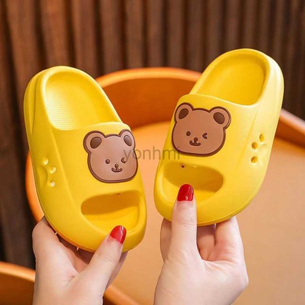 Slipper Summer Cartoon Beard Kids Slippers мальчики девочки густой подошва без скольжения пляжные туфли мягкие ева комфортные шлепанцы для ванной комнаты 240408