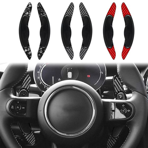 Accessori per auto Paddle per BMW Mini Cooper S JCW F54 F55 F56 F60 Fibra di carbonio ABS rosso/nero/forgiato Extender