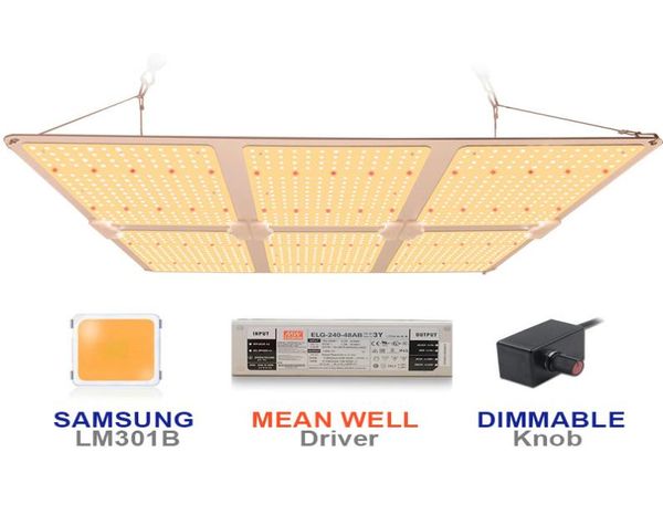 Tomada de fábrica samsung lm301b LED LUZES GROUNHA 1000W2000W4000W6000W COMPROTURA DIMMÁVEL DE ESPECTURA DE ESPECIMENTO COMPLETO