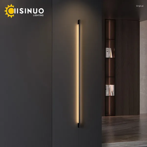 Lampada a parete moderna minimalista a led lunghi lunghiprici a led alimentazione da letto da letto per interni da letto decorazioni per casa 90v 240v