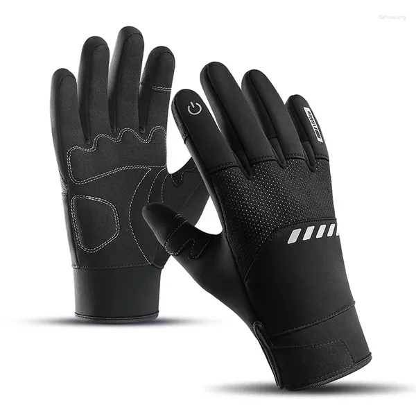 Luvas de ciclismo Luvas térmicas de inverno à prova de vento homens esportes de pesca Bicicleta MTB MTB Motor Motorcycle Bike Touch