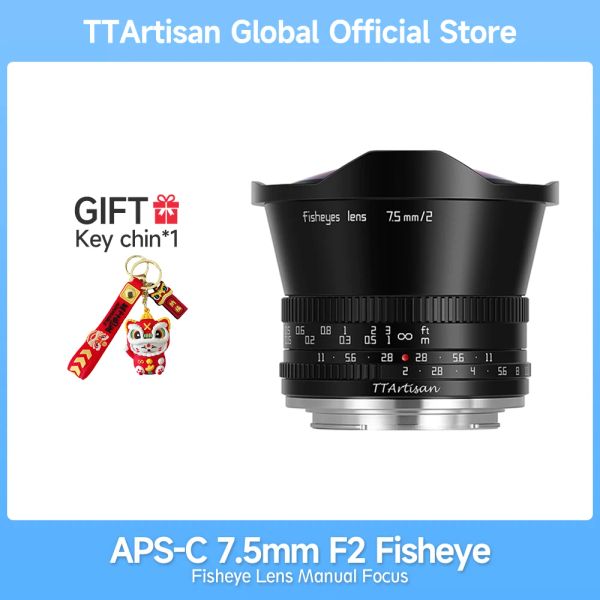 Accessori ttartisan 7,5 mm f2 APSc largo angolo lente pesca per Sony e Fuji x canon m Nikon Z Leica L Panasonic Olympus M43 Lense