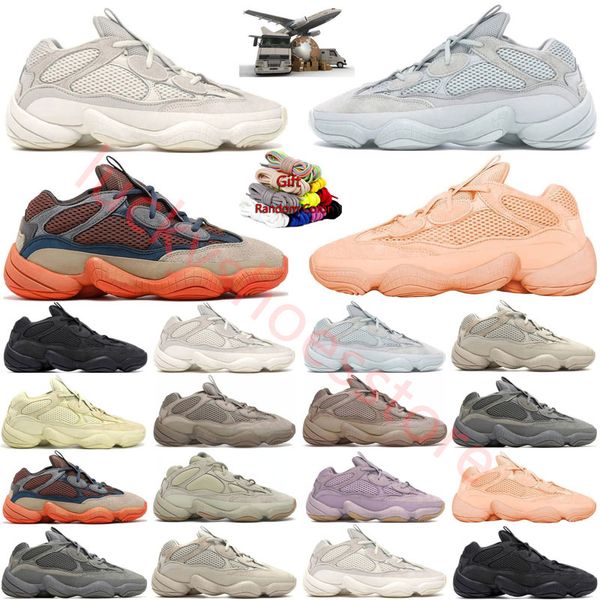 500s uomini donne che corrono scarpe da corsa 500s Utility neri allenatori all'aperto blush osseo aserettoso bianco taupe grigio chiaro sale marrone sale pietra super luna giallo sneaker sport giallo