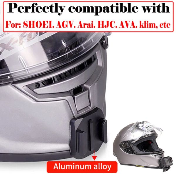 Kameras Tuyu Aluminium Premium Customized Motorrad Helm Kinnhalterung für GoPro Insta360 Xiaoyi Kamera für Shoei Agv Arai HJC Klim Helm