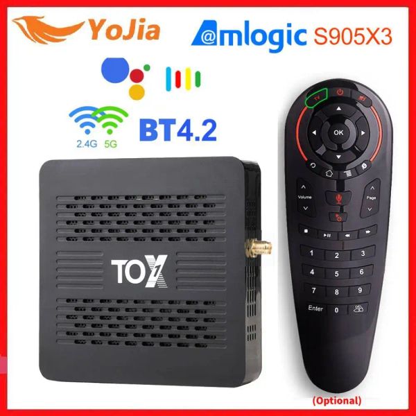 Box Tox1 Amlogic S905X3 Smart TV -Box Android 9.0 4 GB RAM 32 GB ROM 5G WiFI BT 1000M 4K Media Player HD Set Top Box YouTube vs x96 Max