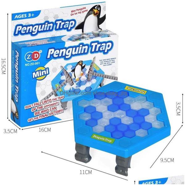 Brinquedo de descompressão Break Break The Ice Board Block Breaking Toys Save Penguin On Games Puzzle Table Drop Drop Delivery Presentes de novidade Dhmse