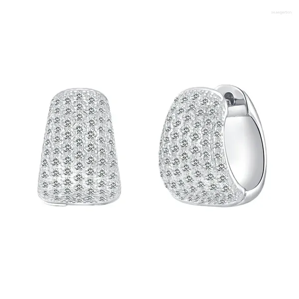 Bolzenohrringe S925 Silber mit vollem Diamant-Inlay Light Luxury und Nischendesign High-End-Feeling