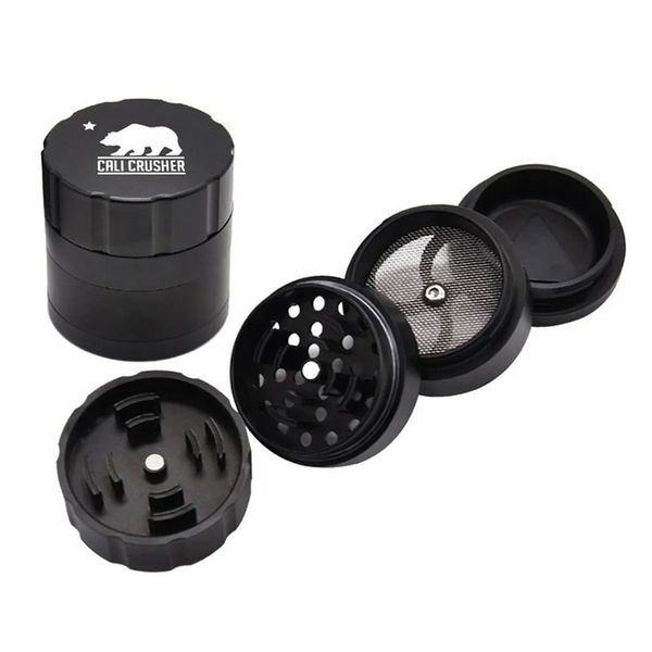 Metal Aluminium Smoking Herb Tobacco Grinders Acocestraies Grinder 2,2 polegadas 4 peças Muller Muller Tipe