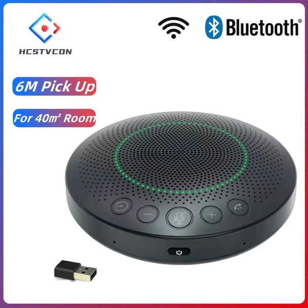 Microfones sem fio Microfofonferência Omnidirecional Microfoneconferência 6M Pick Up Up Mic USB Bluetooth Portable Desktop Wired Alto-falante para 40 Room 240408