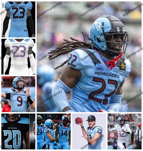 2024 Jerseys de futebol de Arlington Renegades Cameron Hunt Marquette Rei Davonte Lambert Cre'von LeBlanc George Moore Antonio Ortiz Donald Payne Javonta Payton Novo