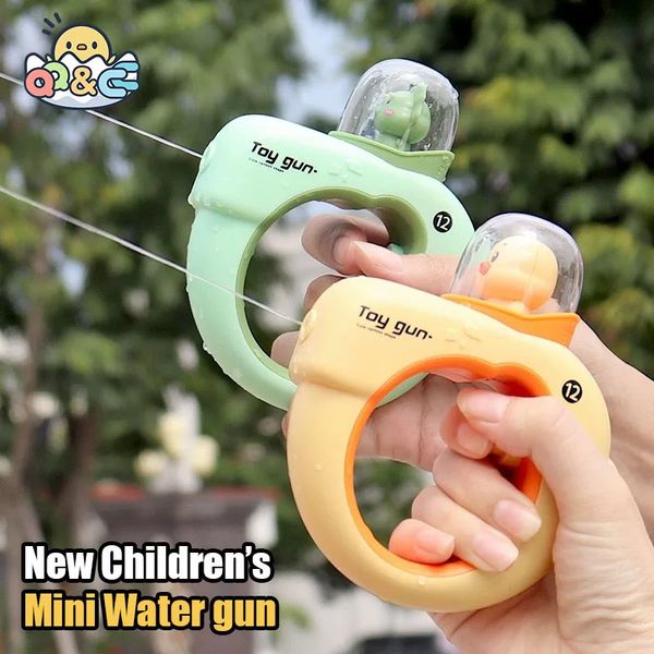 Mini desenho animado pistola de água infantil de verão spling spling piscina piscina ao ar livre acessórios de praia de bebê brinquedos para meninos presentes 240402