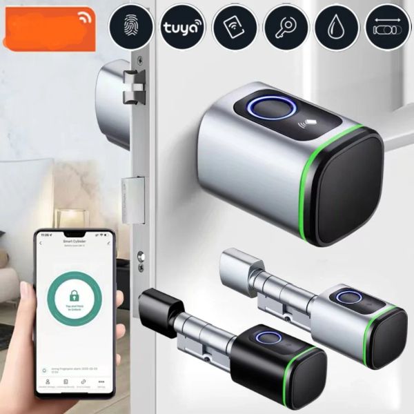 Blocco S1 Ty Ble TT Lock Smart Electronic Door con chiave di sicurezza del cilindro fai -da -te Calco di sicurezza App Remoto Unlock Ic Card Card Chiavi