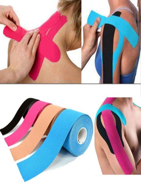 5500 cm Impossibile traspirare in cotone traspirante Kinesiologia Sport Sports elastico rullo elastico Muscolo bandage per la cura del dolore per la cura del ginocchio Protec6484022