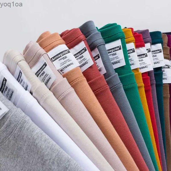 Herren-T-Shirts Neue männliche T-Shirt von Top-Qualität 100% Bio-Baumwolltrikot-Tops Plus Size Summer DGT Print Mens190g Solid T-Shirtsl2403