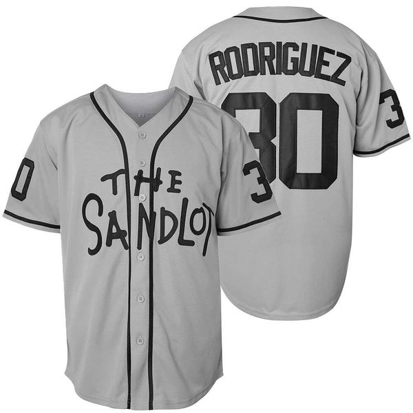 EH6S Polos maschile The Sandlot Benny Rodriguez Baseball Jersey Cucite Shirt Sports Sports Blue Blue Blue