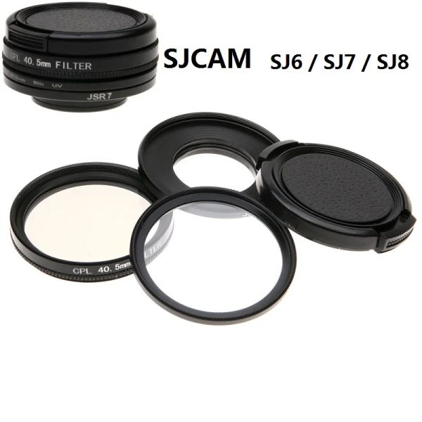 Câmeras Novos acessórios SJCAM 40,5mm filtro CPL+filtro UV Slin+Cap para a legenda SJ6/SJ7 Star/SJ8 Pro/Air Action Camera Lente Protector