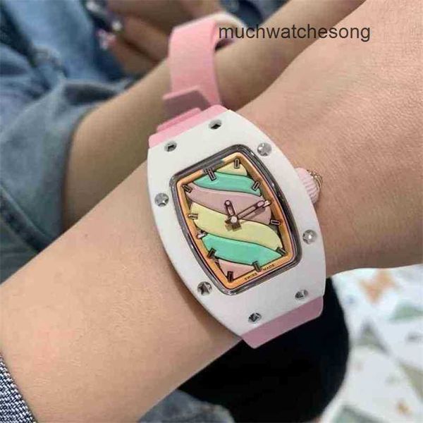 Orologi di lusso Replicas Richadmills cronografo automatico orologio da polso diamante rosa rosa designer meccanico orologio da polso impermeabile