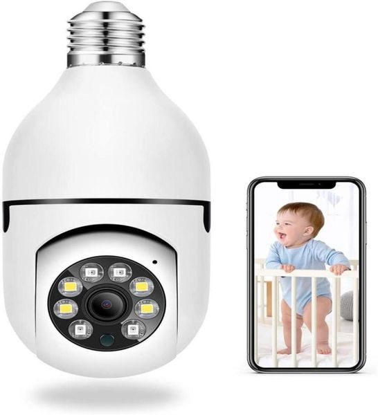 Telecamera panoramica a 360 ° 1080p wireless wifi IR PTZ IP Cam Security Home Security Indoor E27 Camera lampadina Baby Monitor25804526418