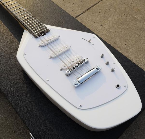 12 stringa di chitarra irregolare gemma pietra bianca a colore elettrico hardware cromata in porcellana fatta chitarre 8472295