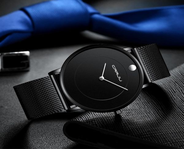 Crrju Mens Watches to Luxury Brand Business Business Quartz Slim Watch Мужчины военные спортивные водонепроницаемые платья.
