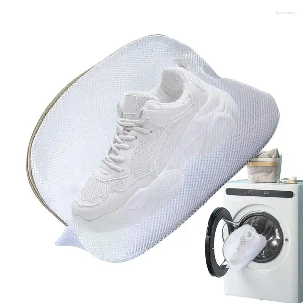 Wäschetaschen Sneaker Mesh Waschbeutel Reinigung wiederverwendbarer Reißverschlussschuh für Sneaker Laufschuhe Socken