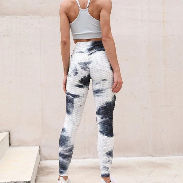 Leggings femminili 2024 pantaloni tie-dye yoga inchiostro sottili e sollevatore dell'anca