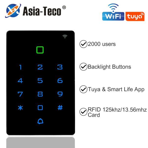 Kits Stand allein oder WiFi Tuya App Türschloss wasserdichtes Zugangskontrollsystem Standalone Tastatur RFID Gate Entry Access Controller T12