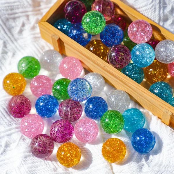 Parti Favor 10 PCS 32mm Glitter Jumping Bounce Balls Açık Spor Oyuncakları Çocuklar İçin Doğum Günü Favors Düğün Noel Hediyesi Pinata Dolgu