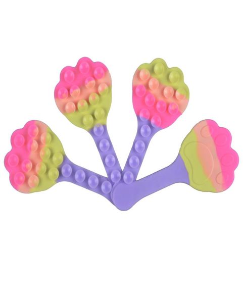 Caldo nuovo giocattolo di aspirazione giocattolo gatto paw silicone adesivo stress da stress squeeze giocattolo antistress morbido squishy per bambini3494631