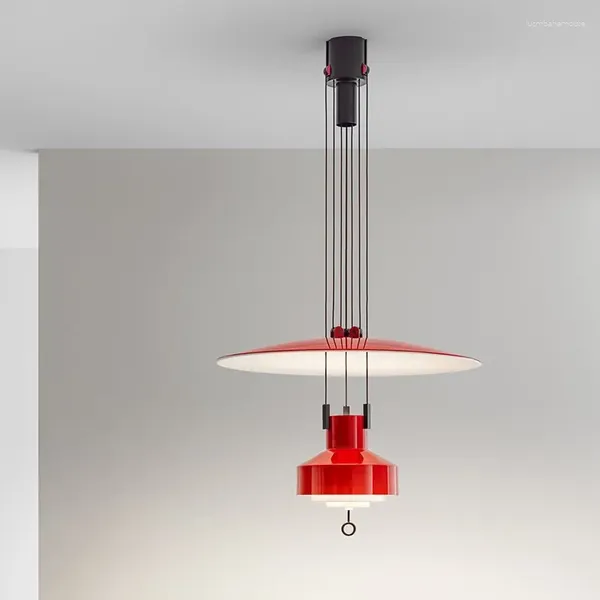 Kronleuchter Italienisch modernes minimalistisches Restaurant LED Kronleuchter Designer Schreibtisch Reading Büro Heben von Häusern Lampe Hangleuchten